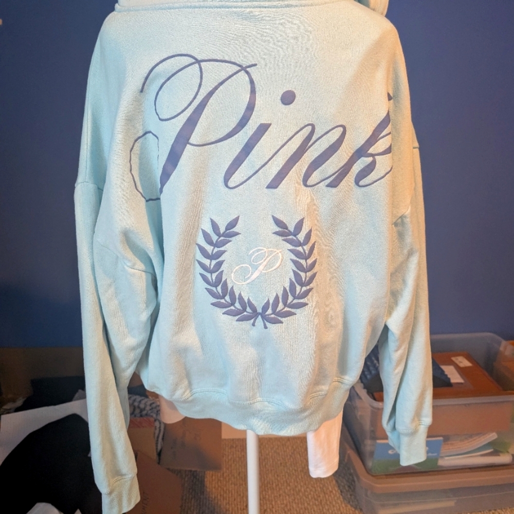 Victoria's Secret Pink hoodie Light Blue size Large